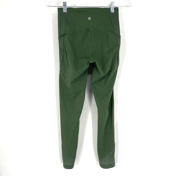 Lululemon Uncovered Strength High Rise Crop 23" Size 4 Algae Green - Picture 2 of 10